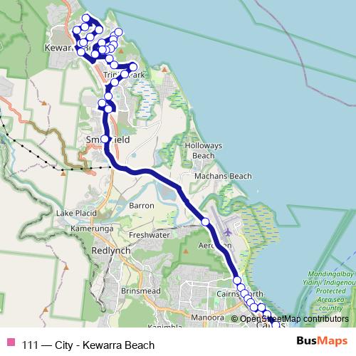 111 Route: Stops, Schedules & Maps - City - Kewarra Beach