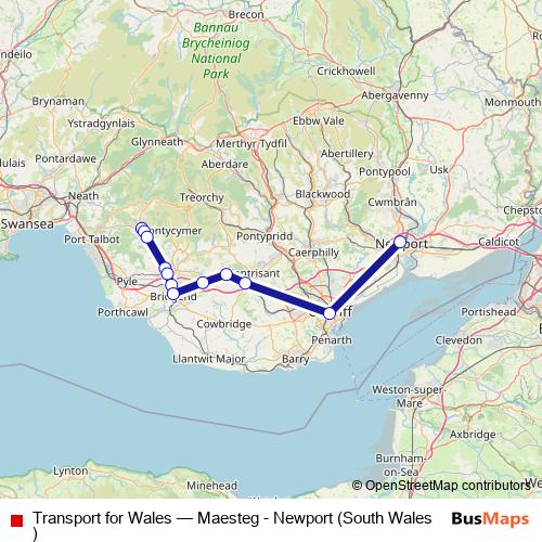 Transport for Wales Transport for Wales Maesteg - Newport (South Wales ...