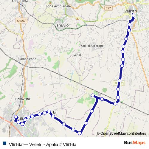 Bus route Vl916a - Velletri - Aprilia # Vl916a in Aprilia