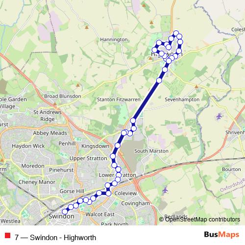 Stagecoach West 7 Swindon - Highworth Bus - United Kingdom