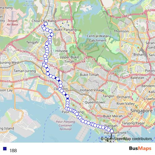 Bus 188 Stops & Times in Singapore