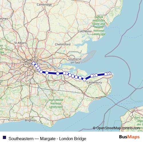 Rail Southeastern Stops & Times in London