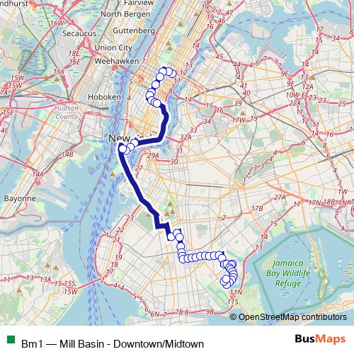 Bm1 Route: Stops, Schedules & Maps - Mill Basin - Downtown/Midtown