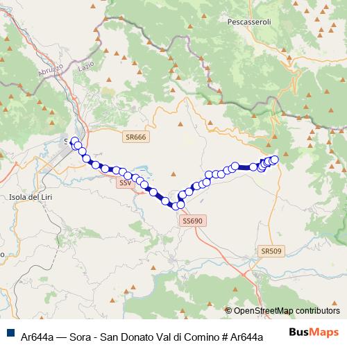 Ar644a Route: Stops, Schedules & Maps - Sora - San Donato Val di Comino ...