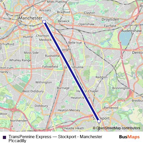 TransPennine Express Route: Stops, Schedules & Maps - Stockport ...