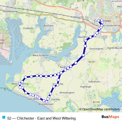 Bus 52 Chichester - East and West Wittering in Chichester by Stagecoach ...