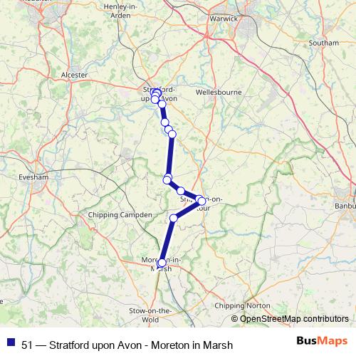 Bus 51 by Stagecoach Midlands in Stratford-upon-Avon