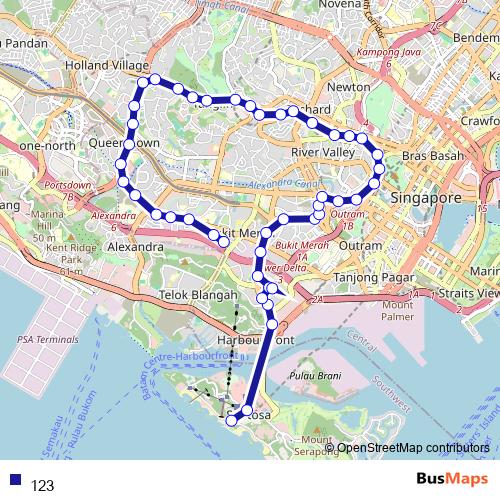 Bus 123 Stops & Times in Singapore