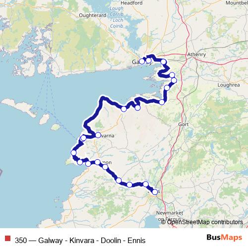 350 Route: Stops, Schedules & Maps - Galway - Kinvara - Doolin - Ennis