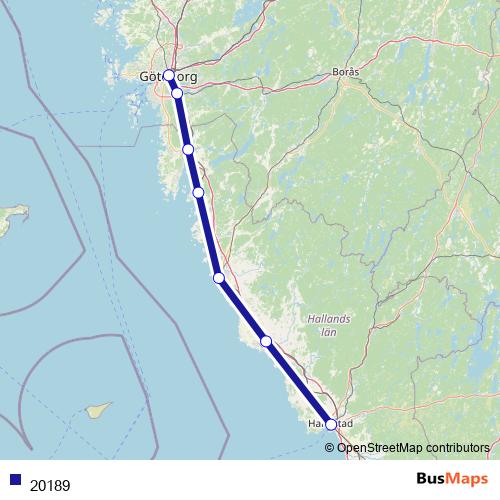 20189 Rail, route scheme and schedule, Goeteborg