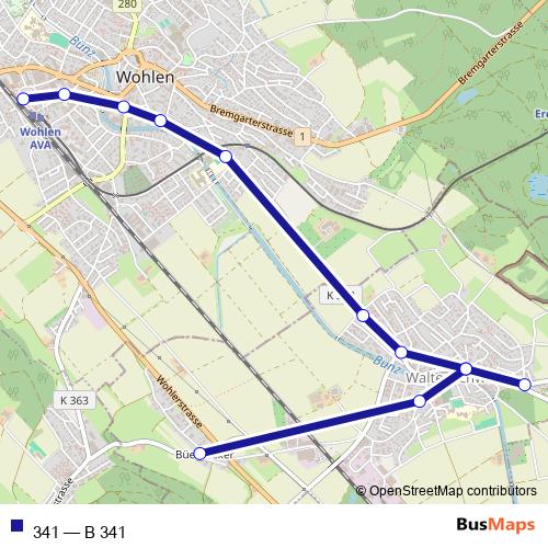 Bus route 341 - B 341 in Sarnen