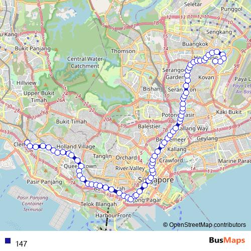 Bus 147 Schedule & Stops in Singapore